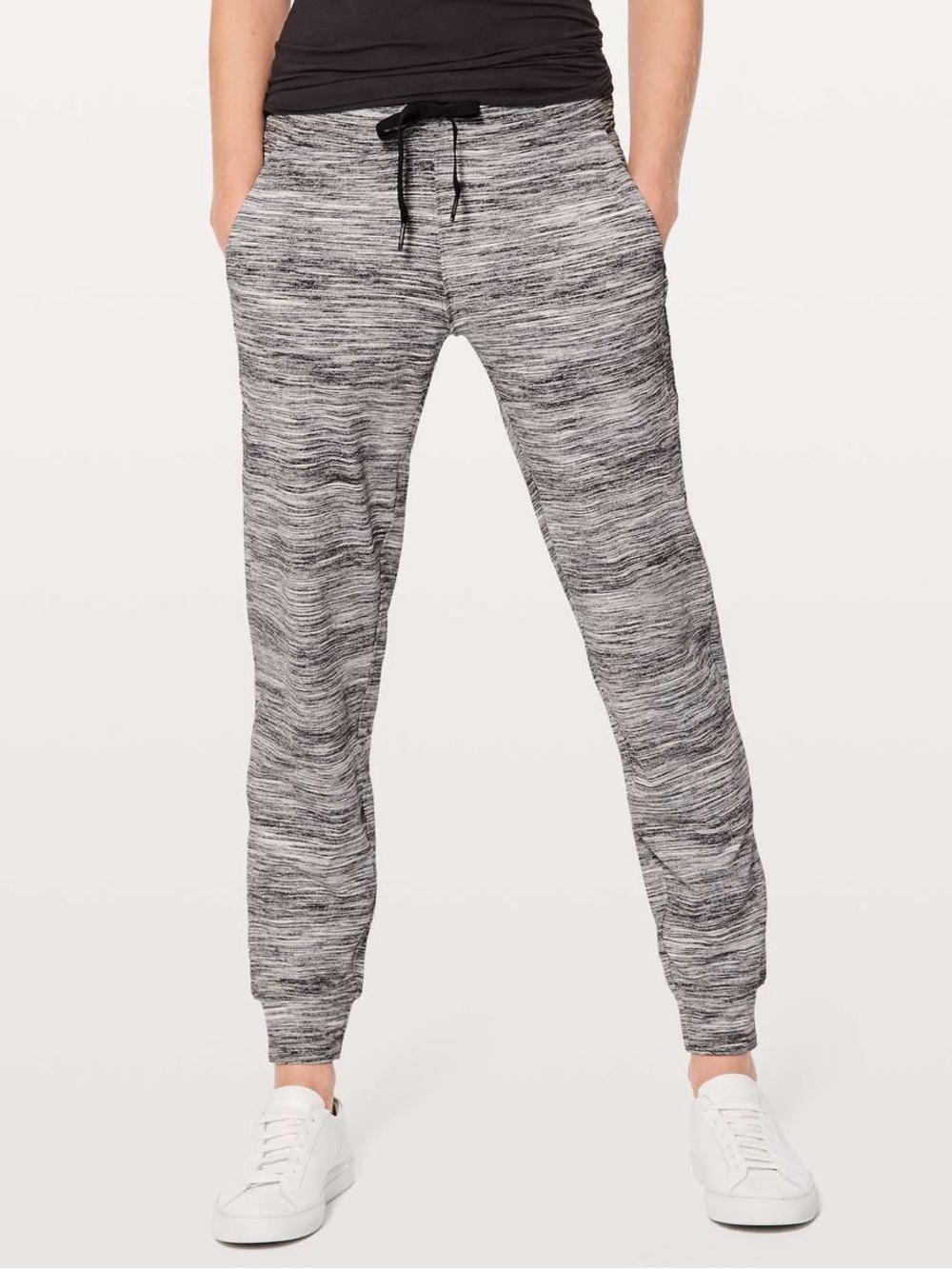 Lululemon Ready to Rulu Jogger Size 4 Heathered Black Gray Spacedye Drawstring
